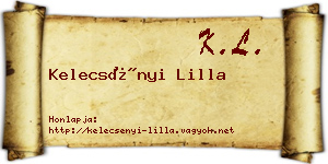 Kelecsényi Lilla névjegykártya