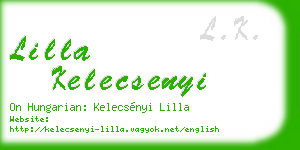 lilla kelecsenyi business card