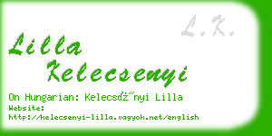 lilla kelecsenyi business card